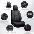 Fit for Toyota 4Runner Seat Covers 2001-2026,Premium Leather, 360° Full Protection, Thick Padding & Memory Foam, Waterproof & Stain-Resistant Car Seat Cover Full Set (5 Seat,Black) - Image 6