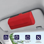 Sunglasses Holder for Car Sun Visor, Sunglass Organizer for Car, Magnetic Leather Eyeglasses Protective Storage Case, Waterproof Glasses Organizer Visor Accessories for Vehicles (Red) - Image 7