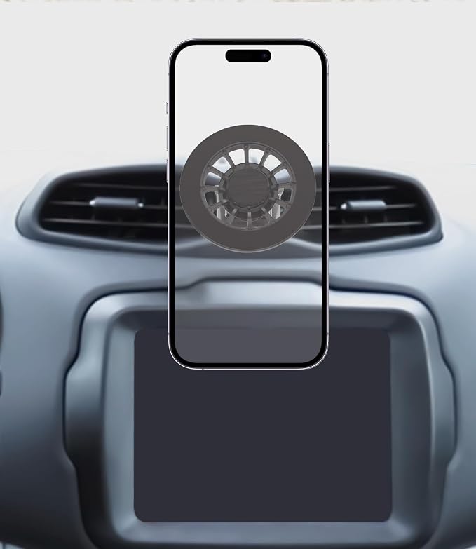 Jeep Renegade Phone Mount for MagSafe, Exclusive Fit for Jeep Renegade 2015-2024, Fit for MagSafe iPhone 16/15/14/13/12/Mini Series, Super-Strong Magnet for Jeep Renegade Accessories by Kucok
