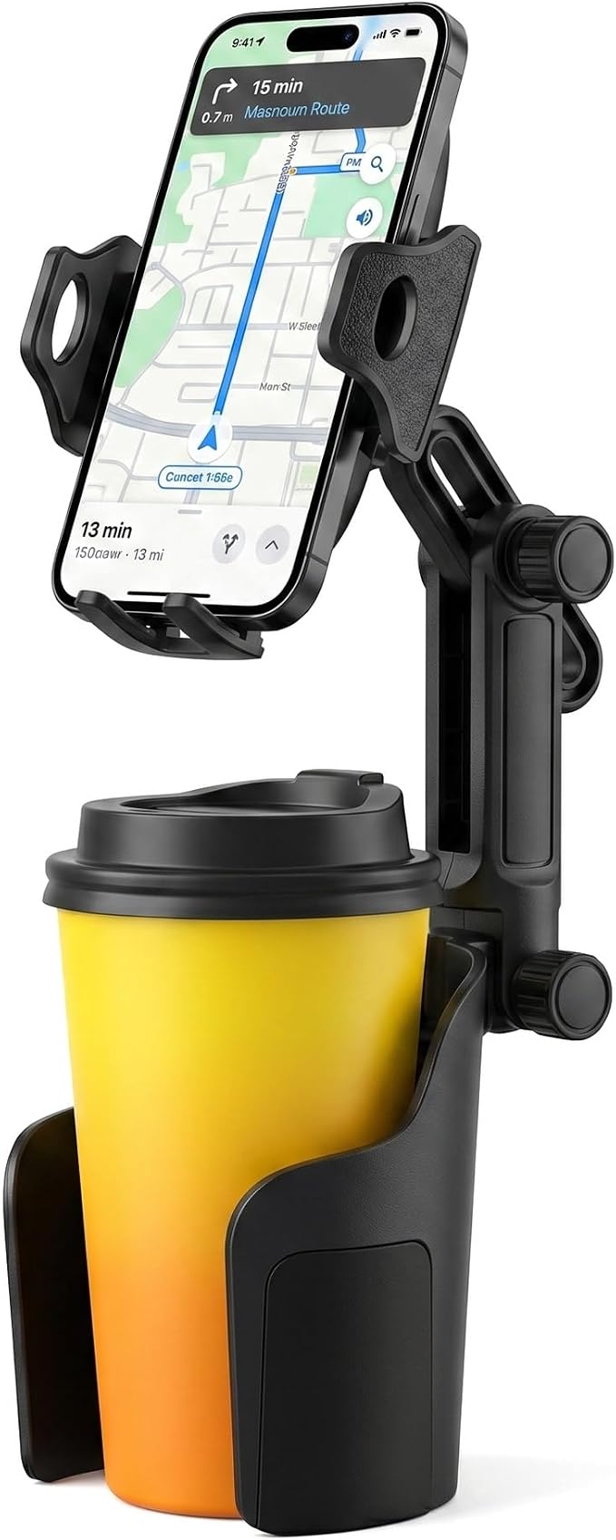 Cup Holder Phone Holder for Car, Car Phone Mount for Your Car | 360°Rotation Cell Phone Holder Mount for Car, Universal Cup Holder Phone Holder Compatible with iPhone & Smartphones by sosirolo