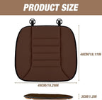 MYFAMIREA Car Seat Cushion Pad 1.2" Thick Comfort Protector for Car Driver Seat Office Chair Home Use Memory Foam Cushion with Non Slip Bottom, 20'' x 18.5'', Coffee - Image 7