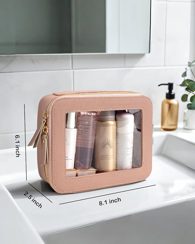 Clear American Mahjong Tile Bag, Makeup Bag Travel Cosmetic Organizer Case Waterproof Skincare Toiletry Bag with Zipper Portable Make Up Pouch Compact Car Organizer Bag for Essentials - Image 6