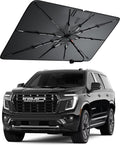 Windshield Sun Shade for GMC Yukon 2000–2026, Foldable Umbrella Sunshade with 100% UV Block, Multi-Layer Heat Insulation, Reinforced 10-Rib Frame, Keeps Car Cooler, Summer Car Accessory by Amadaw