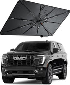 Windshield Sun Shade for GMC Yukon 2000–2026, Foldable Umbrella Sunshade with 100% UV Block, Multi-Layer Heat Insulation, Reinforced 10-Rib Frame, Keeps Car Cooler, Summer Car Accessory by Amadaw