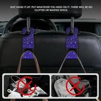 2PCS Bling Car Seat Headrest Hooks, Sparkling Rhinestone Car Seat Hook | Auto Rear Seat Hidden Hook Hanger, Universal Car Storage Accessories for Purse Coats Umbrellas Grocery Bags - Image 5