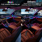Acrylic Car Interior LED Lights, 18-in-1 RGB Fiber Optic Ambient Kit | 175in 593 LEDs, Wireless APP Control, 16 Million Colors, Music Sync and Sound Active Car Neon Ambient Lighting - Image 5