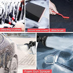 LIANXIN Car Wash Kit -Car Cleaning Kit Cars Washs Foam Gun Microfiber Sponge Cars Washing Kits Tire BrushTowels Complete Large Washs Mitt - Image 6