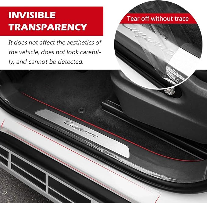 CloudBuyer Universal Door Edge Protector, Clear Sill Guard Film with Anti-Collision Protection for Vehicles (33Ft x 4In, Transparent) - Image 5