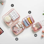 4 Pack Clear Makeup Bags, TSA Approved Toiletry Bag Car Organizer Travel Cosmetic Case Portable Travel Essentials Bags for Toiletries Clear Summer Beach Bag Carry on Airport Airline Compliant Bag - Image 2