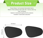 2PCS Car Window Shades, Heat Insulating Sun Blocking Side Window Cover, No Lighting Privacy Curtains, Universal Car Interior Accessories for Baby Camping Napping (Black) - Image 2