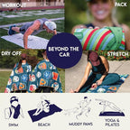 Sprints Athletic Running Towel, Full-Sized, Car Seat Cover - Performance Microfiber (Florid Declamation) - Image 3