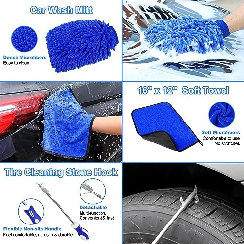 12Pcs Wheel Brush Kit for Cleaning Wheel and Tire, Wheel and Rim Brush, Car Detailing Brushes, Tire Brush, Bendable & Durable Car Wheel Rim Cleaner Brush Set,Car Detailing Cleaning Brush Supplies Kit - Image 6