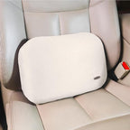 Beige Lumbar Support Pillow for Car Recliner Soft Lower Back Waist Cushion | Driving Seat Latex Relax Home Sofa Office Accessories Chair Cushion Back Pain Relief Small Automotive Thin Memory Foam Suede - Image 2