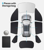 Wigoo 2026 8PC Full Set Window Sunshade for Toyota RAV4 2019-2025 | 7-Layer Cooler & Blacker, Ice-Crystal Tech, Full Set Shades With Windshield for Sun Block, Camping Accessories - Image 9