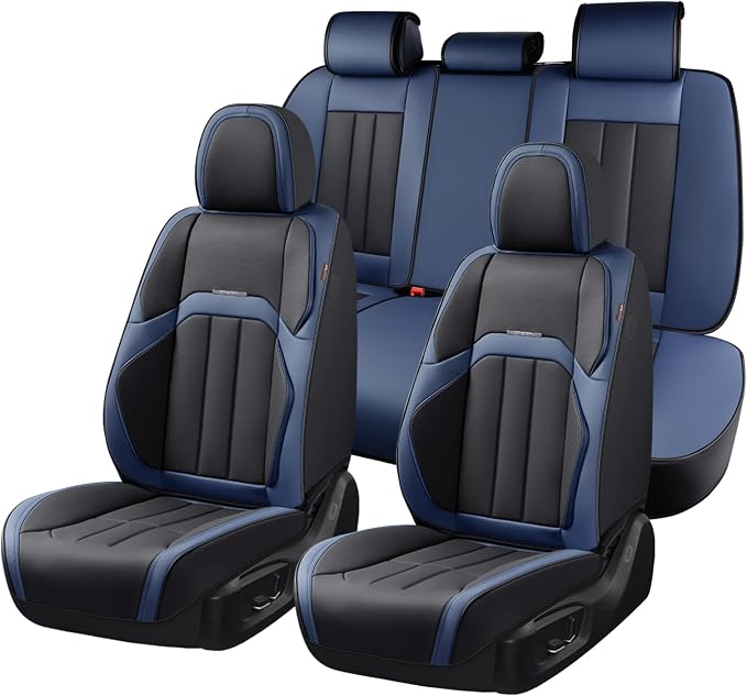 Coverado Nappa Leather Car Seat Covers Front Set, Luxury Waterproof Seat Protectors, Airbag Compatible Anti‑Slip Auto Seat Covers, Universal Fit for Most Cars SUVs Trucks Pickup Vehicles - Image 8