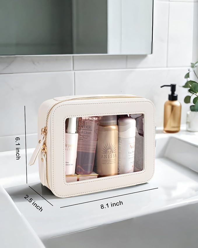 Clear American Mahjong Tile Bag, Travel Makeup Bag Cosmetic Organizer Case Waterproof Skincare Toiletry Bag with Zipper Portable Make Up Pouch Compact Car Organizer Bag for Essentials - Image 6