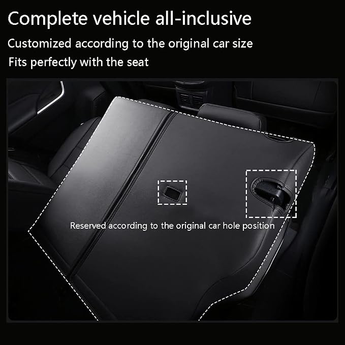 CocheFamilia Custom Fit CRV Seat Covers for Select Honda CRV 2015 2016 -Full Set, Leather (Black, 2015-2016 CRV) - Image 4