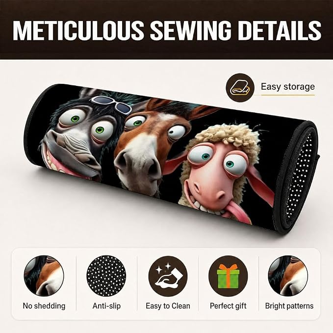 Car Trunk Mat for SUV, 31"x47" Cute Funny Animal Cargo Liner Protector | All Weather Universal Cargo Liners for Dogs, Car Accessory for SUVs/Sedan/Wagons, Durable Non-Slip Washable Rear Cargo Mat - Image 3