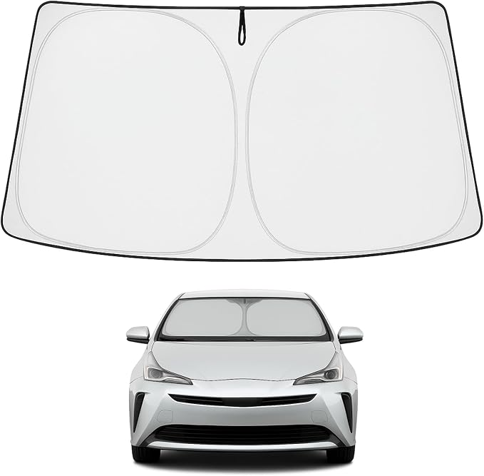 Proadsy Custom Fit 2016-2022 Toyota Prius Windshield Sun Shade, Blocks Heat | 240T Heat Shield, Drops Temp 54°F, Blocks 99% UV, Prevents Dashboard Cracking, Summer Parking & Beach Trips, Easy Twist-Fold by Proadsy