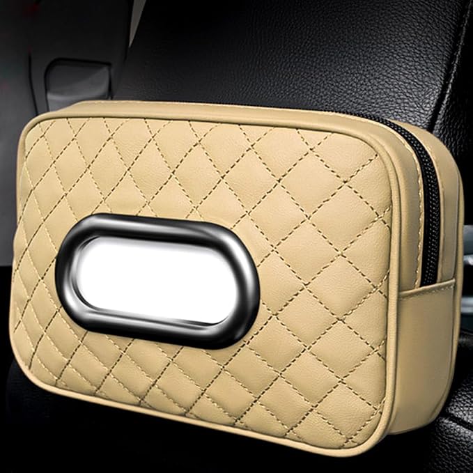 Car Tissue Holder,Yellow | extra large capacity car tissue box can hold 130-180 tissues per box, size: 7.9"x5.1"x2.4" by VOJKOREL