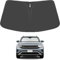 Proadsy Custom Fit Car Windshield Sun Shade for 2018-2024 Volkswagen Atlas | 240T Heat Shield, Drops Temp 54°F, Blocks 99% UV, Prevents Dashboard Cracking, Summer Parking & Beach Trips, Easy Twist-Fold by Proadsy