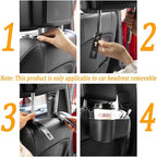 2 in 1 Car Seat Back Organizer with 3.2" Cup Holder,Multifunction Car Headrest Seat Back Organizer for Drink Food Tray,Universal Headrest Cup Holder for Most Cars Trucks SUVs - Image 7