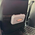 Car Tissue Holder, Sun Visor Tissue Holder, Zipper Car Visor Napkin Holder, PU Leather Backseat Tissue Case for Auto Vehicle (Grey) - Image 3