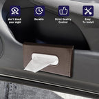 Car Visor Tissue Holder, Tissue Box Holder for Car, Leather Auto Sun Visor Napkin Case Mask Dispenser, Automotive Accessories Rectangular Hanging Auto Napkin Box Fit for Most Vehicles (Brown) - Image 7