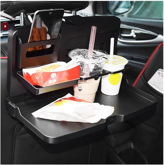 Foldable Car Food Tray Holder, Multi Functional Portable Backseat Tray Desk, Cars Computer Desk for Eating Food Drink and Writing Laptop Work, Car Accessories (13.8" L×8.3" W×8.3" H) by Sylvil