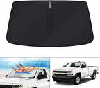 KUST Windshield Sun Shade for 2014-2016 2017 2018 Chevrolet Chevy Silverado/GMC Sierra 1500 2500HD 3500HD Custom Fit Sunshade Accessories Foldable Sun Visor Protector Block UV Rays by KUST