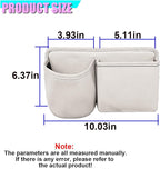 Car Side Door Organizer, Leather Auto Back Seat Storage Pouch with Cup Holder, Car Console Side Trash Can, Universal Vehicle Interior Organizer Pocket for Phone, Coin, Sunglasses (White) - Image 2