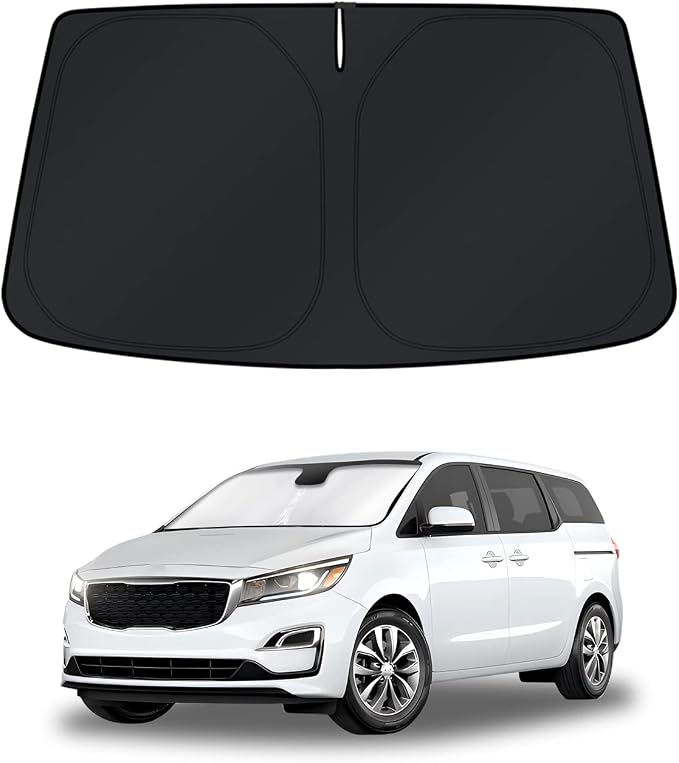 KUST Windshield Sun Shade for Kia Carnival/Sedona 2015-2019 2020 2021 Window Accessories Shade Sun Visor Cover Foldable Block UV Rays by KUST