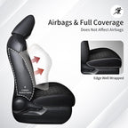 Huidasource Custom Fit RAV4 Front Car Seat Covers, Leather Seat Cushion Cover Accessories Fit for 2019-2024 Toyota Rav4 XLE LE XLE Premium Limited(Not for Hybrid/Adventure/TRD Off-Road/Prime, Black) - Image 4