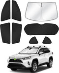 Canvcle Window Shades for 2013-2018 Toyota RAV4 Accessories Windshield Sun Shade Side Rear Window Cover Sunshade Sun Visor Shield Privacy Protection for Camping Keep Vehicle Cool Black 8PCS by Canvcle