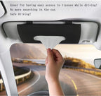 Carstuus Car Tissue Holder, Sun Visor Napkins Holder, Car Accessories | Black Car Tissue Dispenser with Tissues, Easy Refill, Universal Fit Most Vehicles, Car Interior Accessories, Cars Essentials - Image 3