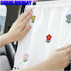 Cute Car Window Shades, 27" x 20" Automotive Side Window Privacy Curtains with Suction Cup, Sun Blackout UV Protection Car Camping Windows Screen Shades for Baby, Pet (Colorful) - Image 5