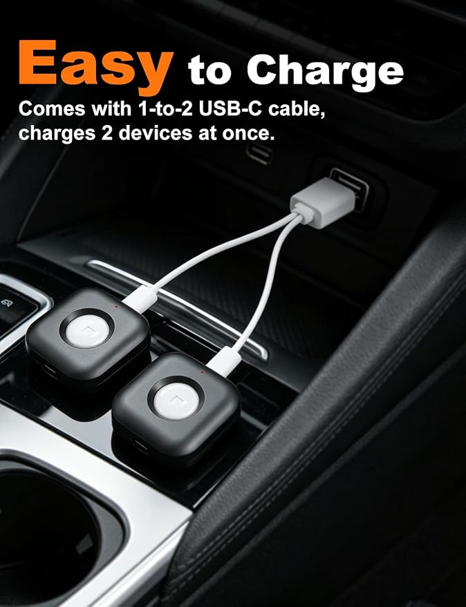 4PCS Car LED Lights Interior Wireless, 7 Color Ambient Lighting | USB-C Rechargeable 15H Runtime, Smart Sync Car Decor Gifts for All Vehicle Truck RV SUV Motorcycle Men Women Teens - Image 7
