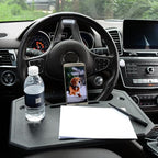 CYDZSW Car Steering Wheel Tray for Eating Food,Steering Wheels Desk Road Trip Essentials for Adults,Car Table Food Trays Organization,Cars Cool Interior Gadgets Accessories(Black) - Image 4