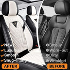 Fit for Toyota RAV4 Seat Covers 2001-2026,Premium Leather, 360° Full Protection, Thick Padding & Memory Foam, Waterproof & Stain-Resistant Car Seat Cover Front Set (2 Seat,Cream White) - Image 5