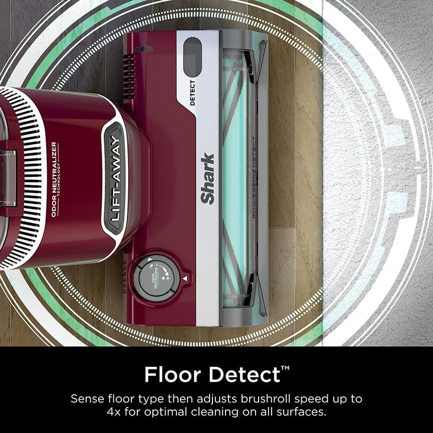 Shark Detect Lift-Away Corded Vacuum, Brushroll, Burgundy, LA492 - Image 5