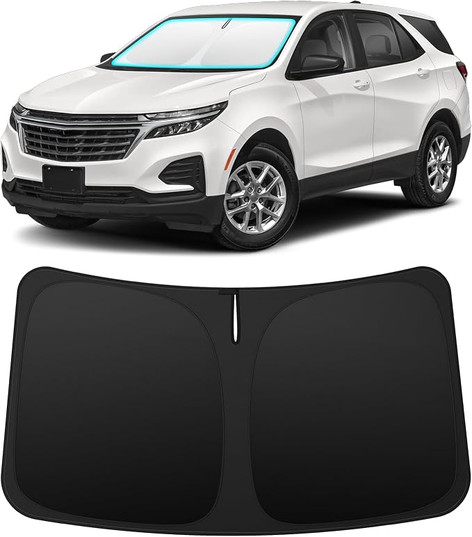 INSAUTO Custom Fit Windshield Sun Shade for Chevrolet Equinox 2018-2024 | Foldable Front Window Sunshade Car Accessories, UV & Heat Reflector, Keeps Interior Cool, Includes Storage Bag by INSAUTO