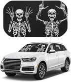Funny Skeleton Car Windshield Sun Shade Umbrella, Car Windshield Sunshades Cover with 360¡ã Rotation Bendable Handle, Foldable Sun Shade for Most Vehicles by Unknown