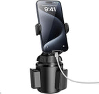 APPS2Car Universal Car Cup Phone Holder | Quick Extension Long Arm | 360° Swivel | Adjustable for iPhone, Samsung, Google, and All Smartphones | Stable & No Shake Design by APPS2Car