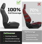 Car Seat Covers Fit for Toyota Tacoma 2016-2023 Double/Crew Cab,Black | Custom Faux Leather Full Set,Waterproof & Wear-Resistant,Fits Tacoma 3rd Gen SR,SR5,Limited,TRD Sport,TRD Off-Road,TRD Pro - Image 4