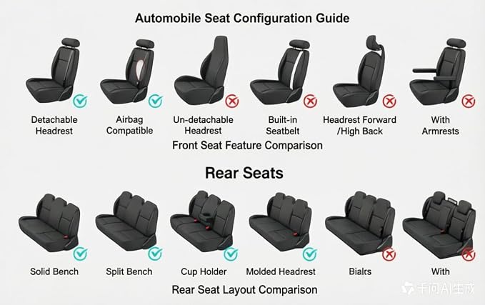 for car seat Covers Non-Slip （E.g, for Tesl,for Mercedes-Benz,for BMW,for Audi, for Ford, for Honda, for Nissan,for Toyota,for Chevrolet,for Jeep.. (Black Blue) - Image 6