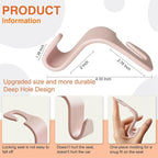 4-Pack Car Seat Hooks - 55 lb Each, Fits 0.32-0.55 in Headrest Rods | Purse holders; PP construction; tool-free setup; 360° swivel; pink; for groceries, backpacks, gym bags, and baby gear - Image 2