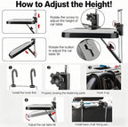Foldable Car Seat Back Portable Tray with Phone Mount for Food Dining Drink and Laptop, Hanging Car Steering Wheel Tray(Upgrade) - Image 6