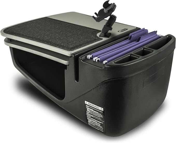 AutoExec GripMaster Car Desk for Your Vehicle Workstation and Mobile Office, Grey with Phone Mount | Vehicle Workstation, Mobile Office by AutoExec