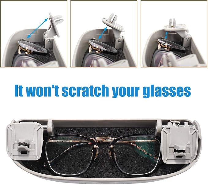 Thenice Sunglasses Storage Box for Honda Civic Accord CRV HRV Camry | Grab handle replacement, glasses case, easy to access, maximize space, easy to install, black color - Image 3