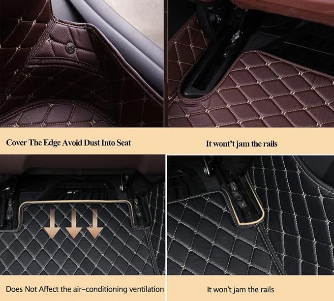 fits for Infiniti G25 G35 G37 Sedan 2007-Current All Weather Floor Mats 3D Laser Luxury Floor Liner Custom Fit- Beige - Image 5